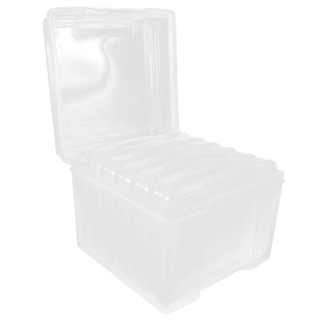 6Pcs Cards Storage Boxes Postcards Photos Organizing Cases Clear Plastic Storage Cases