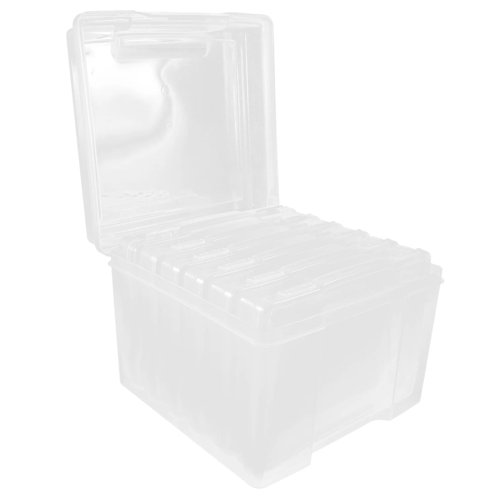 6Pcs Cards Storage Boxes Postcards Photos Organizing Cases Clear Plastic Storage Cases