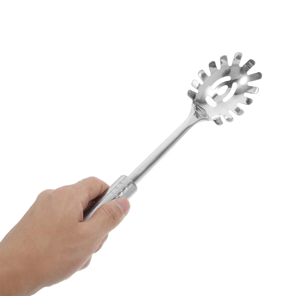 Stainless Steel Pasta Server 1 Set Spaghetti Spoon Noodle Claw Pasta Fork Metal Pasta Spoon Heat Resistant for Cooking