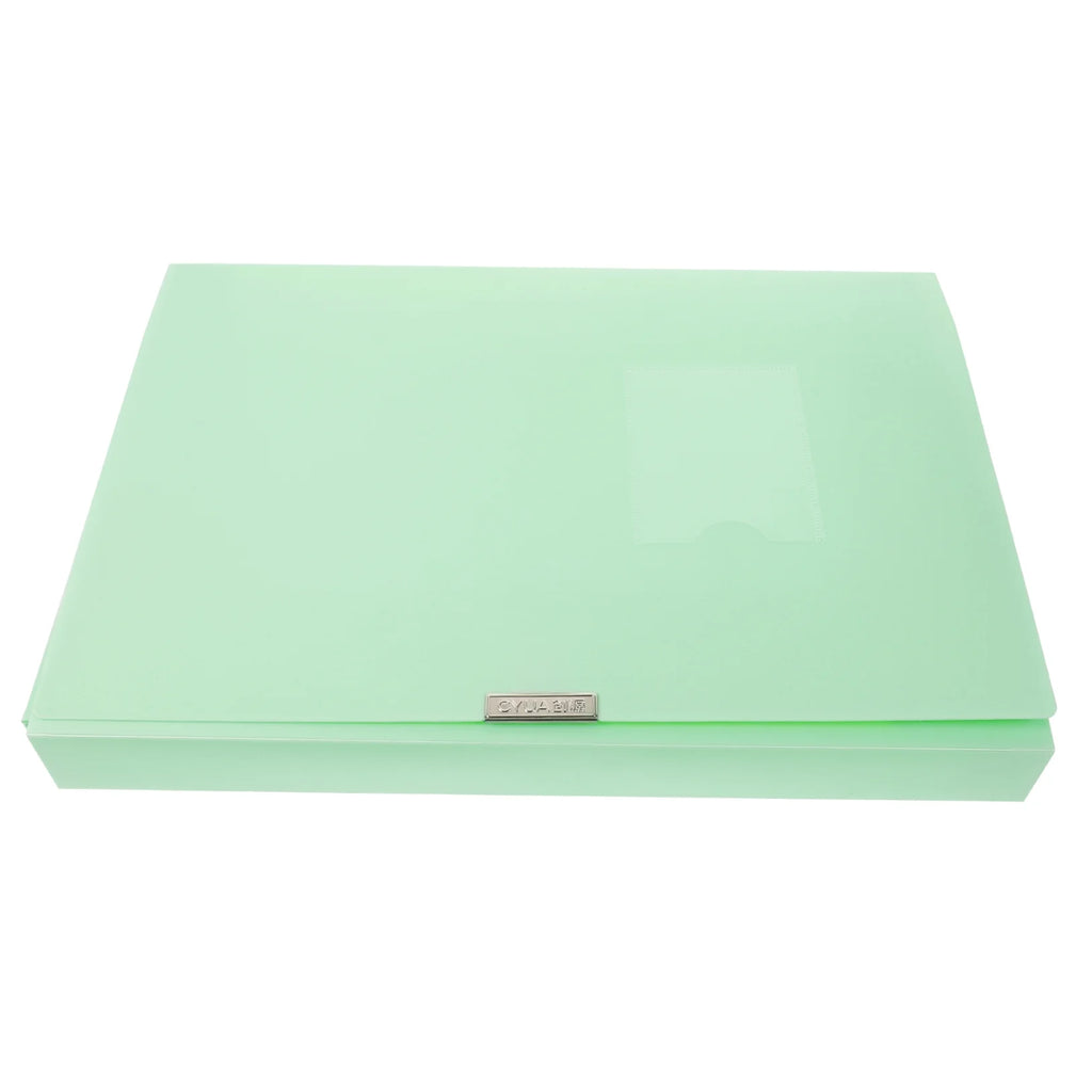 A4 File Box Photo Storage Boxes Organizer Folder Office Light Green