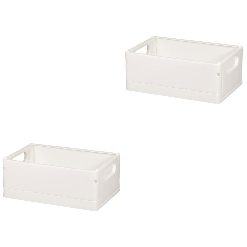 2pcs Household Storage Box Storage Organizer Box Foldable Box Plastic Desktop Makeup Storage Case