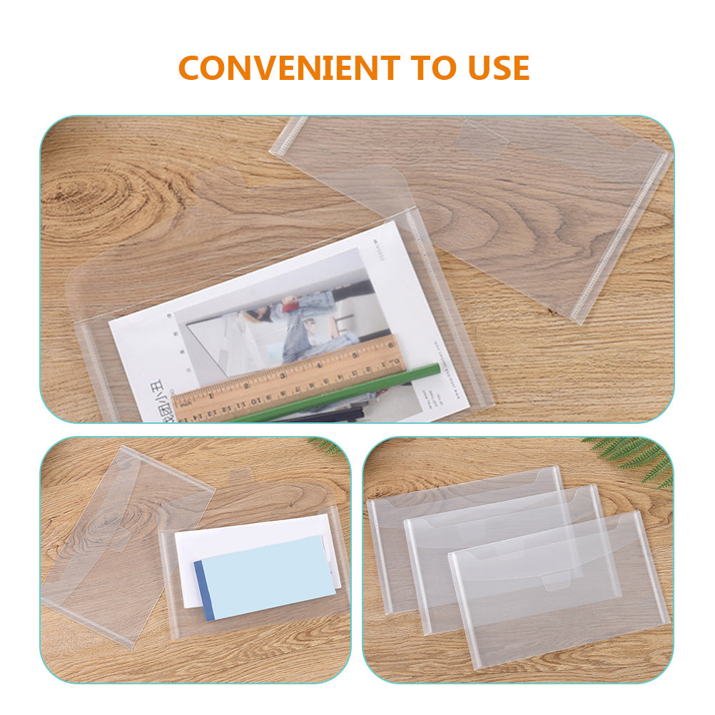 35 Pcs Storage Bins with Lids Transparent Bag Office