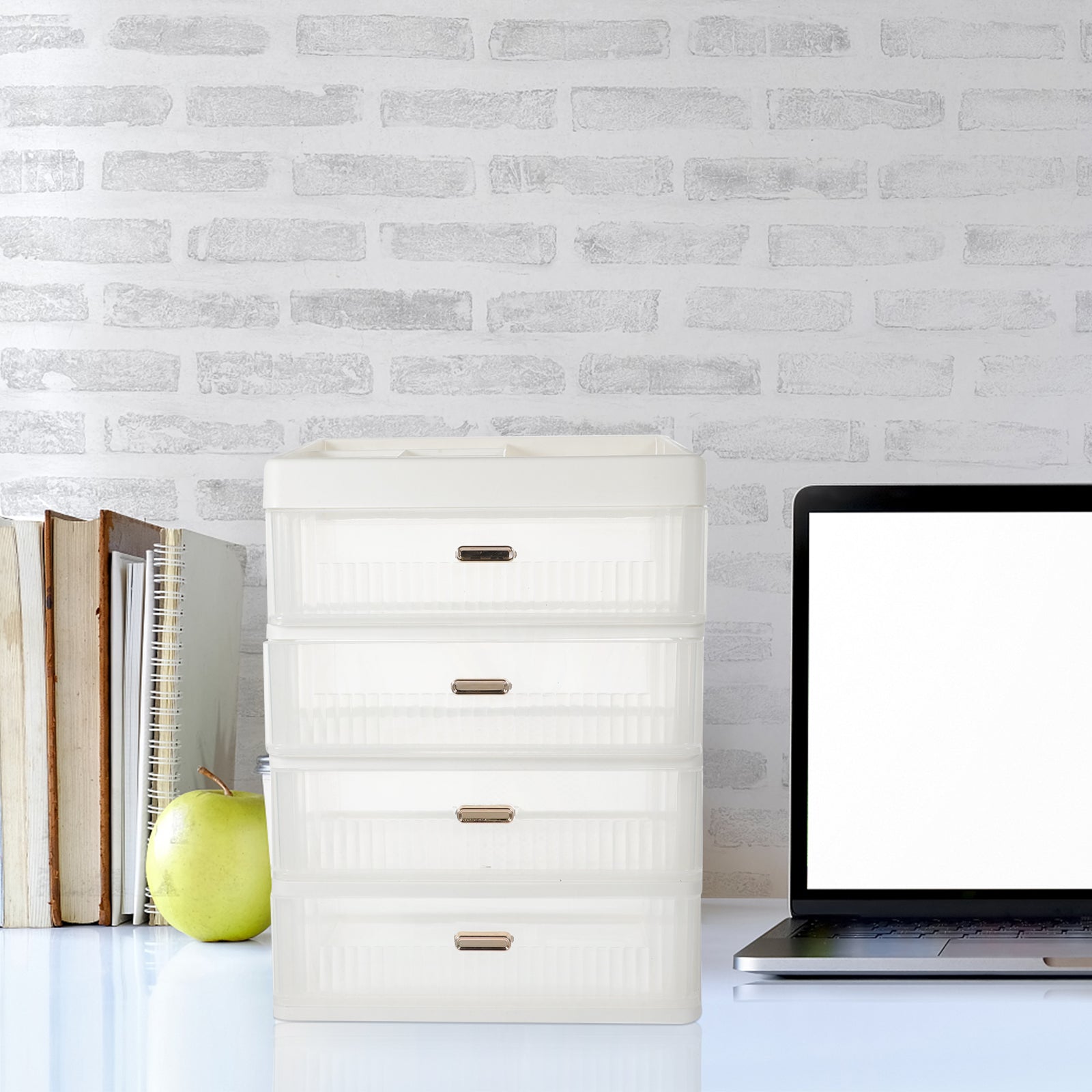 Skincare Desktop Storage Box 32.00X23.00X17.00CM White