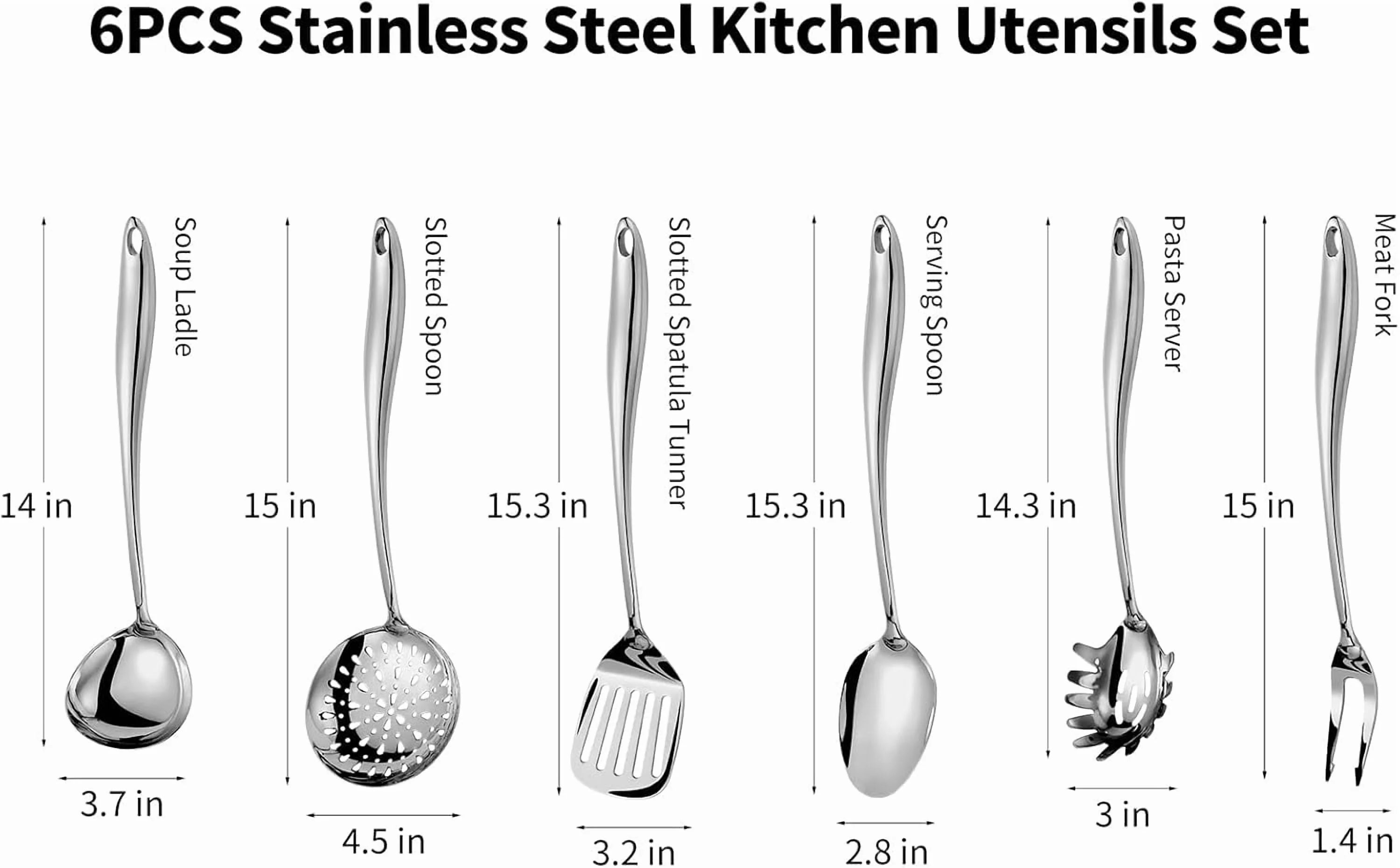 304 Stainless Steel Matte Kitchen Utensils Set 11 Pcs Long Metal Cooking Utensils Set Gold Cooking Utensils Set Dishwasher Safe