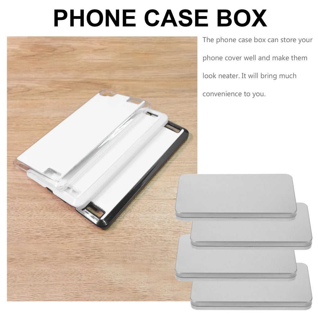 4 Pcs Clear Wicker Basket Tempered Film Storage Box Stylish Holder