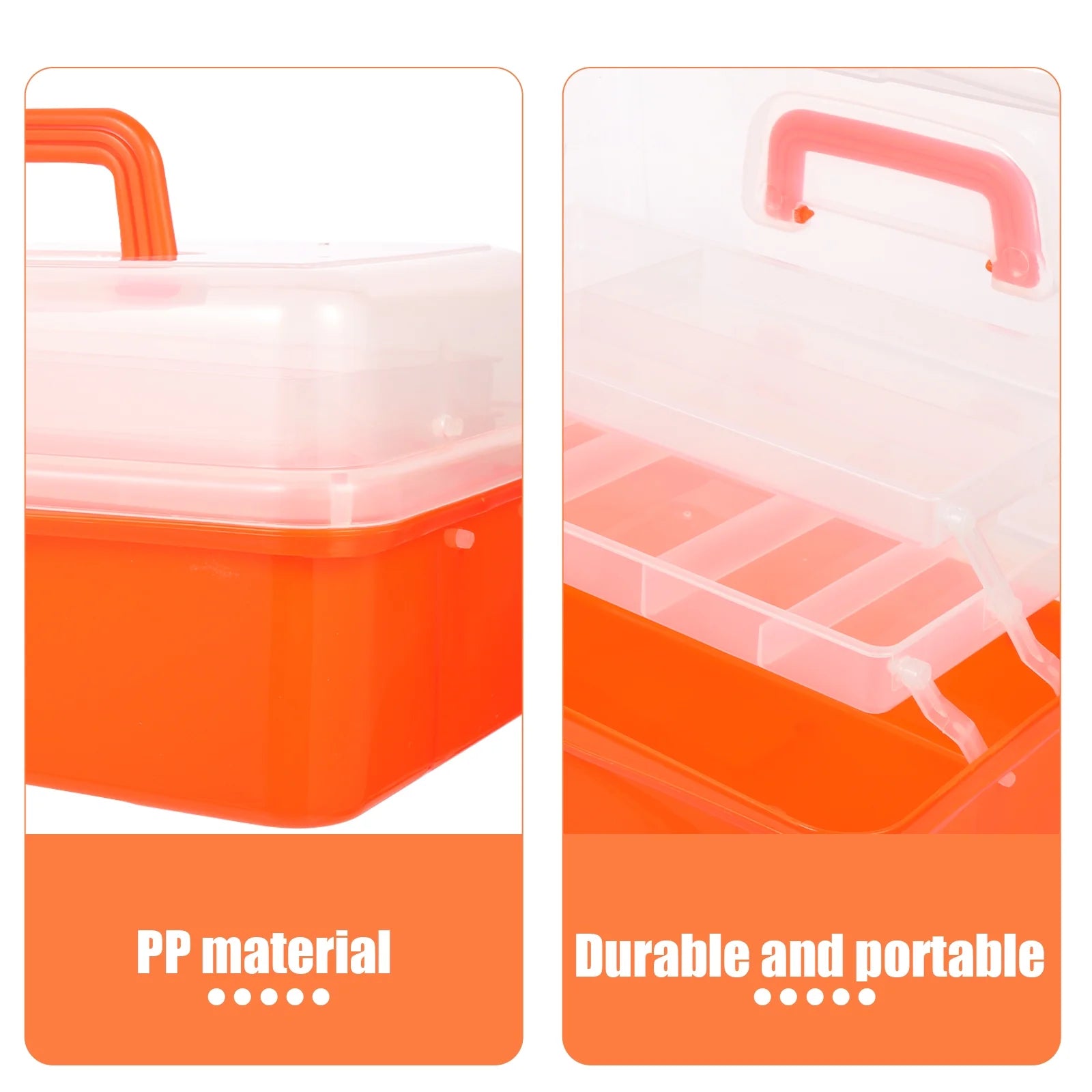 Wicker Three Layer Storage Box Household Tool Box Office 32X17CM Orange