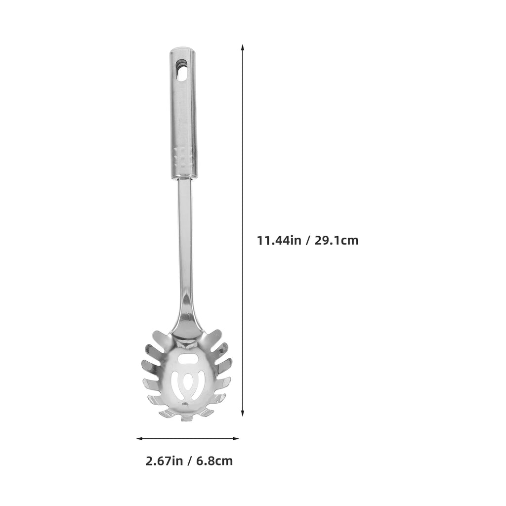 Stainless Steel Pasta Server 1 Set Spaghetti Spoon Noodle Claw Pasta Fork Metal Pasta Spoon Heat Resistant for Cooking