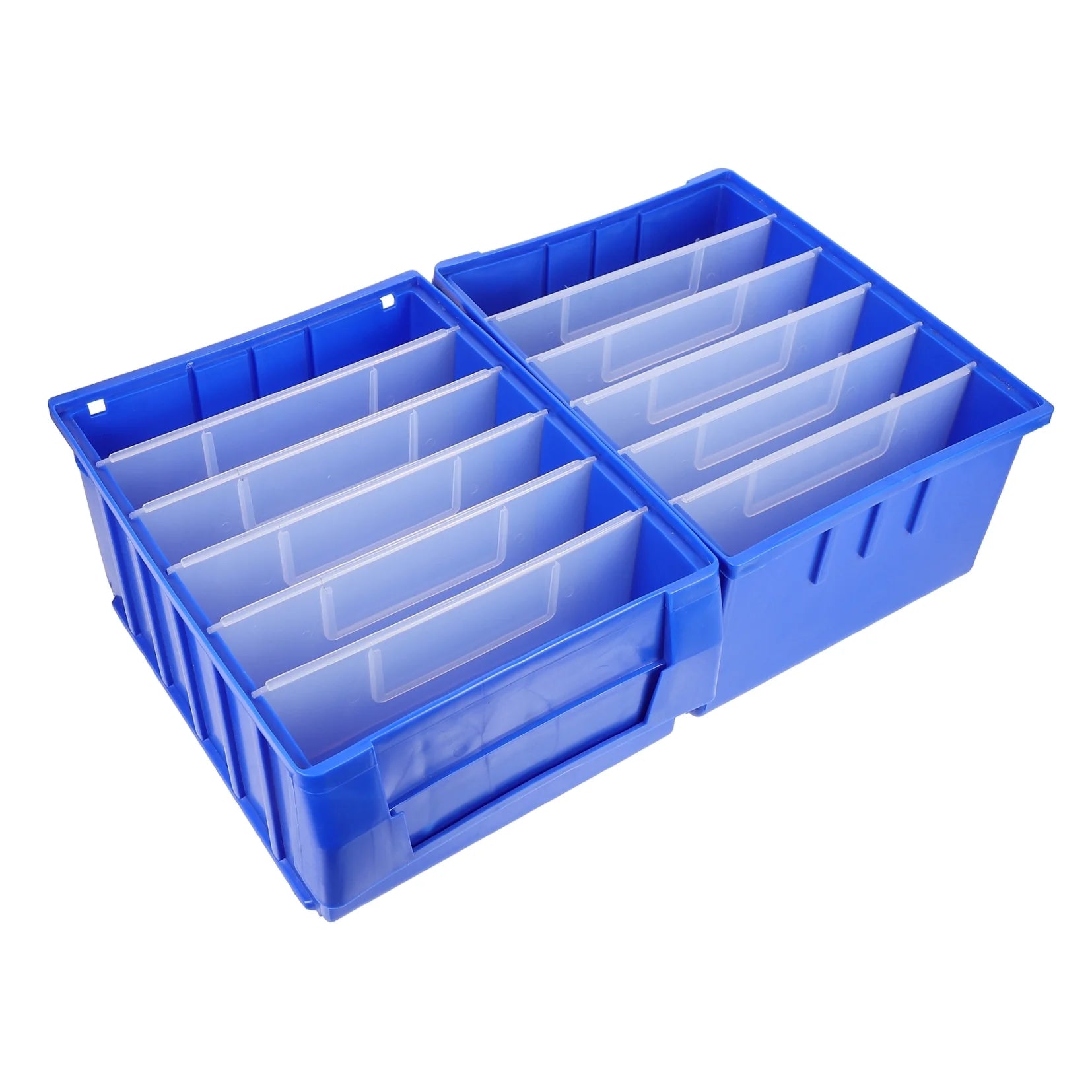 Parts Box Screw Partitions Design Blue Storage Container