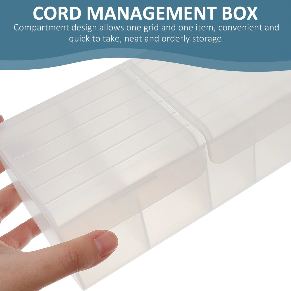 Cover Storage Box Slim USB Cable Organizer Cord Case