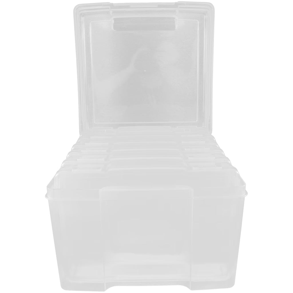 6Pcs Cards Storage Boxes Postcards Photos Organizing Cases Clear Plastic Storage Cases