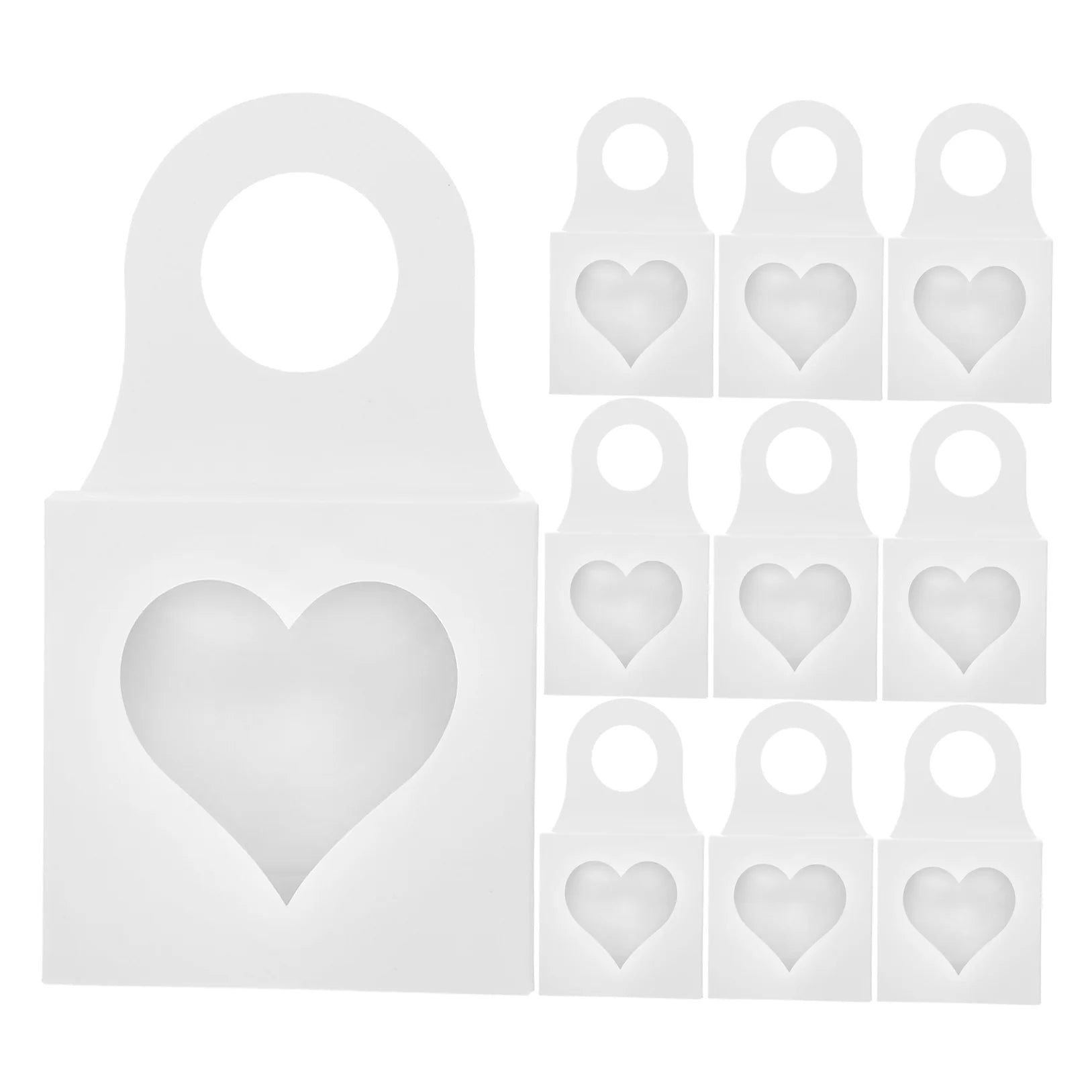25 Pcs Storage Boxes with Lids Red Wine Bottle Hook Box 9.00X9.00X3.00CM White