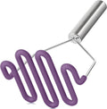 Scratch-resistant silicone potato mash maker kitchen tool stainless steel outer layer wrapped with high-quality silicone.