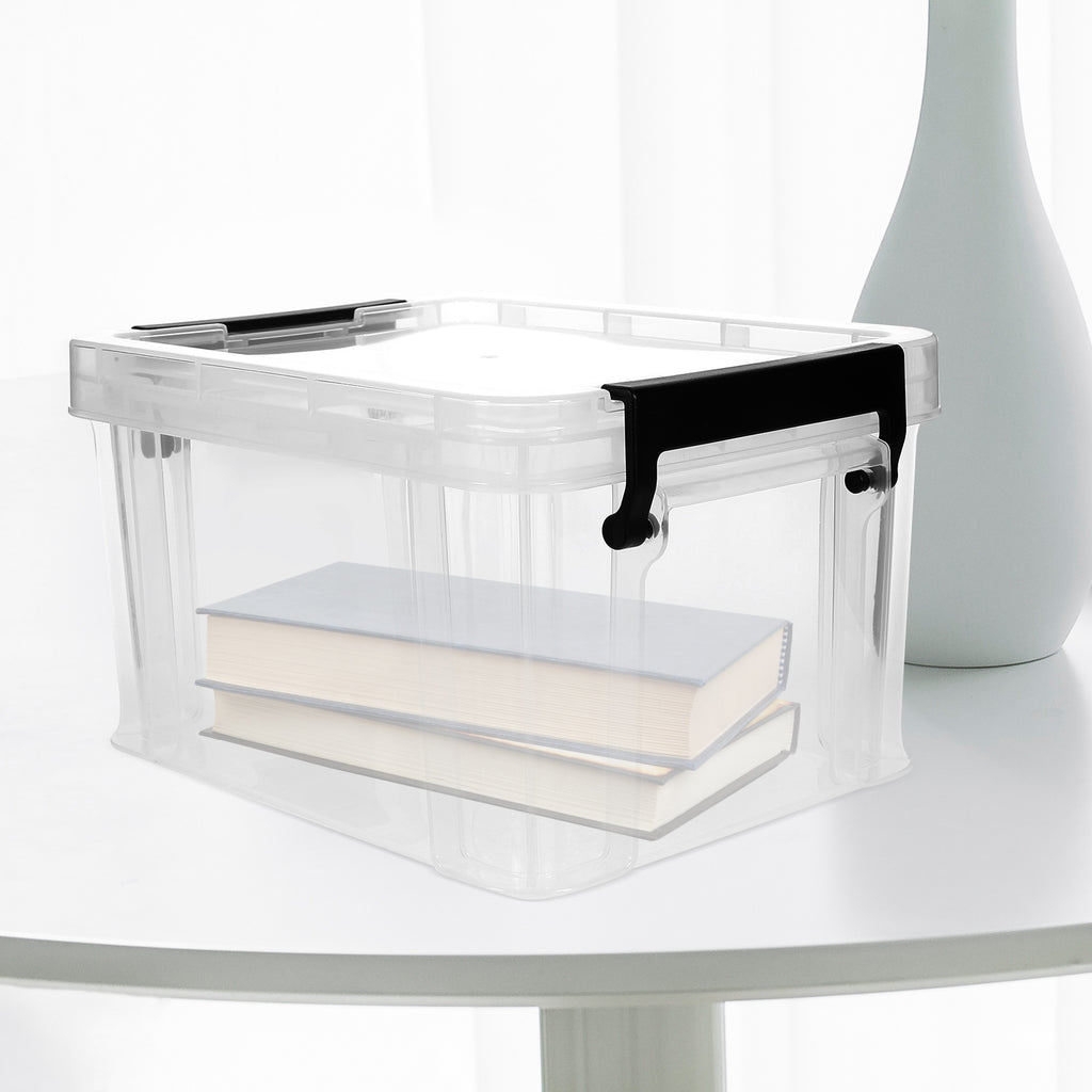 Lids Office Stationery Storage Box 21X16.4X12.5CM Transparent