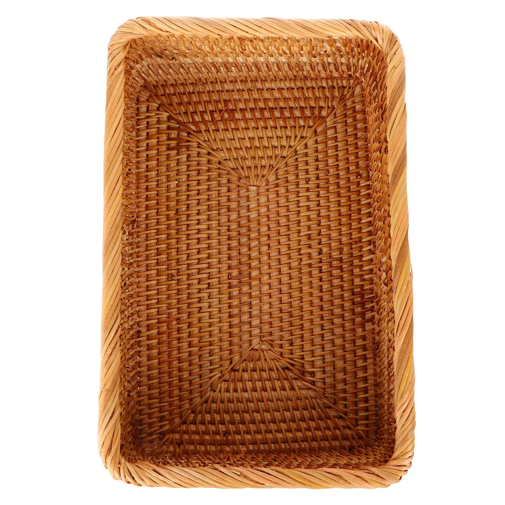 Wicker Basket with Lid Storage Boxes Lids Practical Home Child