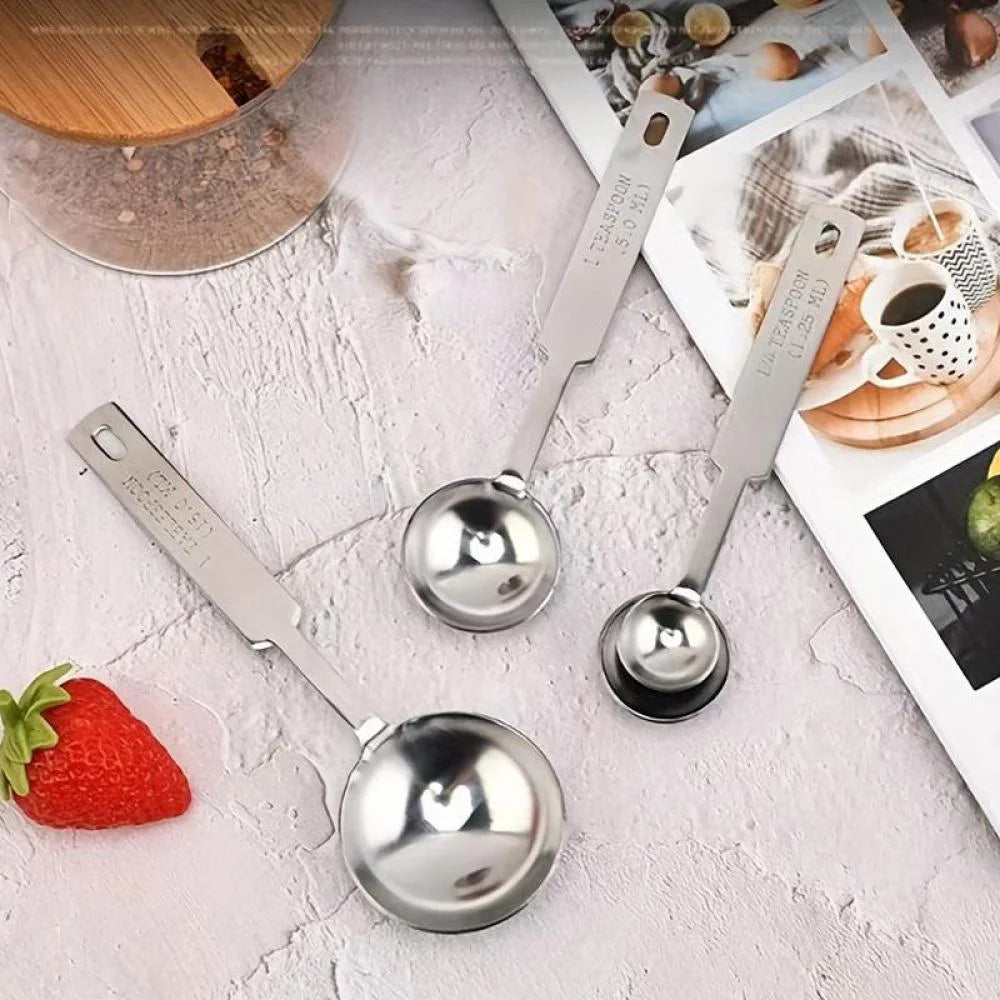 Stainless Steel Measuring Spoons and Measuring Cups Kitchen Tools for Drying and Liquid Ingredients Cooking and Baking Categories Measuring Spoons Measuring Cups Scale Bowls