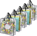 4 Pack Wreath Storage Bag Summer Christmas Decoration Garland Container 30 Inch Clear Door Wreath Organizers Moving Boxes Packing Supplies for College