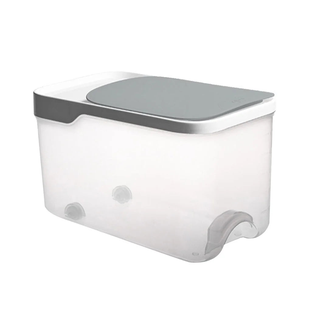 20 Catties Rice Storage Box Jar Cereal Container Dispenser Office Grey