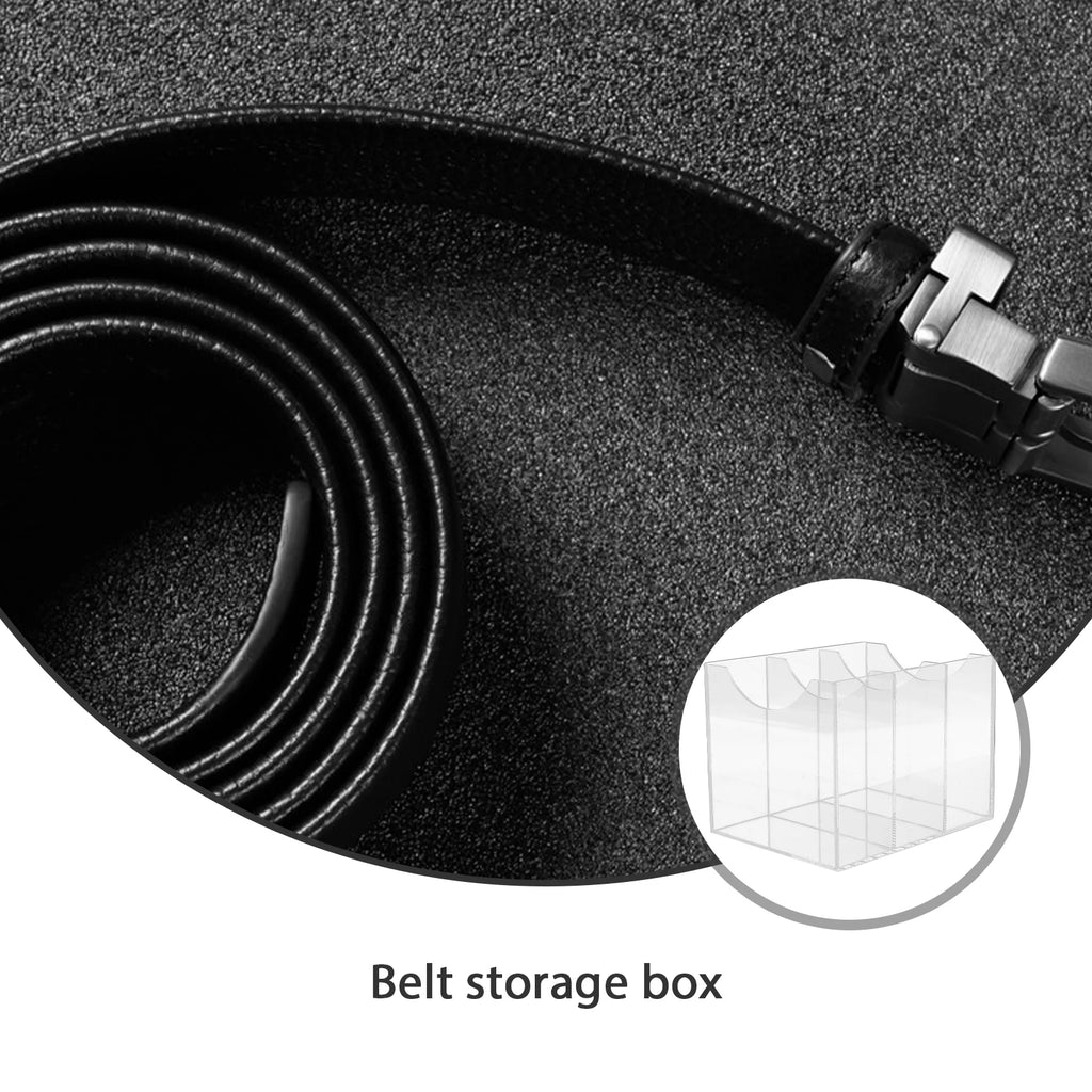 Belt Storage Box Drawer Turntable Rack Belts Display Cabinet Transparent