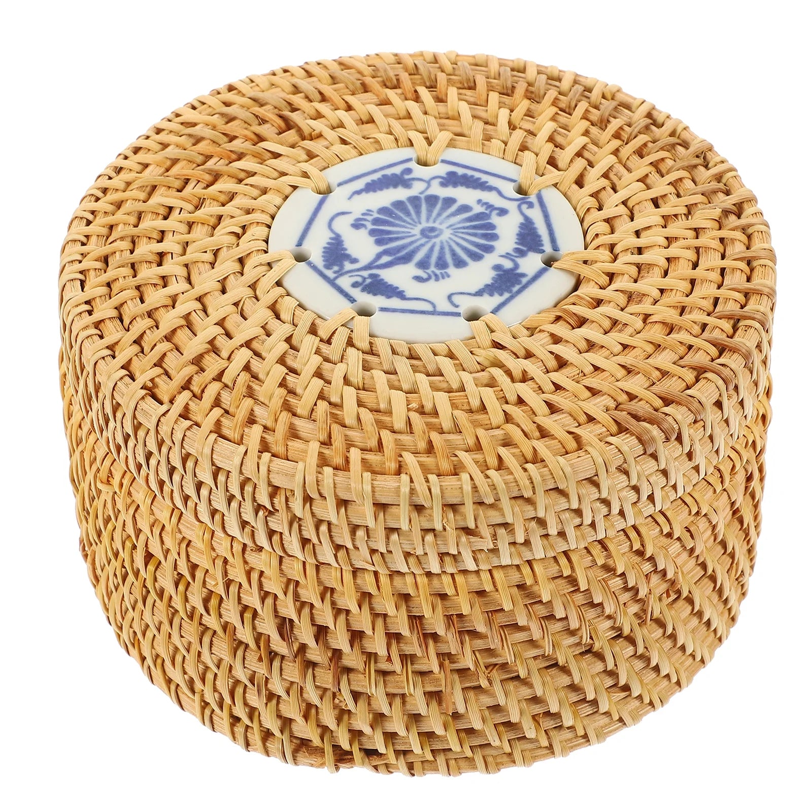 Toy Rattan Nut Box Household Storage Container 14X14X8CM
