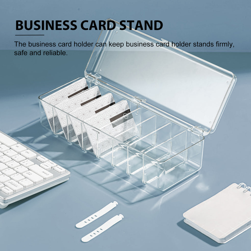 Card Game Business Cards Card Storage Box Travel 26X10X7.5CM Transparent