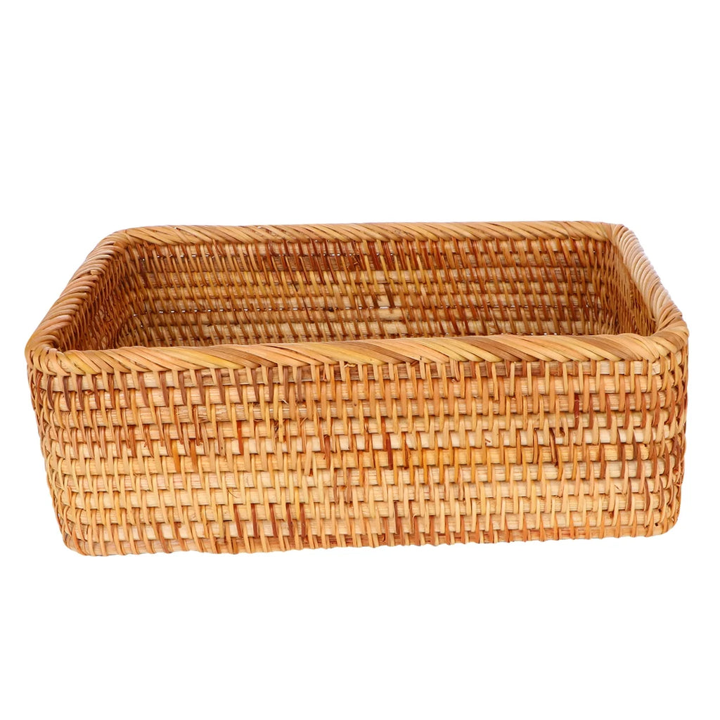 Wicker Basket with Lid Storage Boxes Lids Practical Home Child