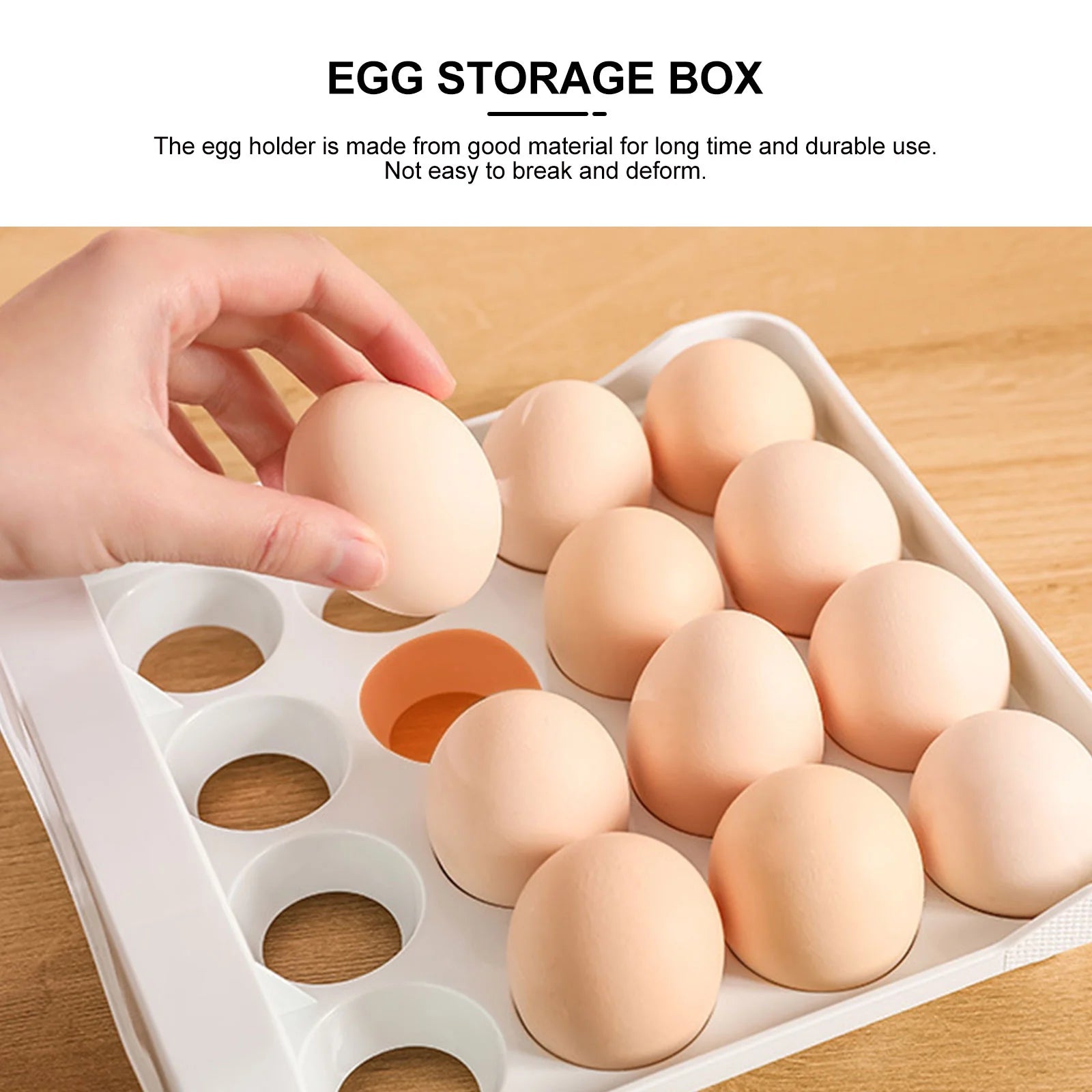 Holder Decor Egg Storage Box Egg Storage Shelf 21.5x22.5x14cm Orange