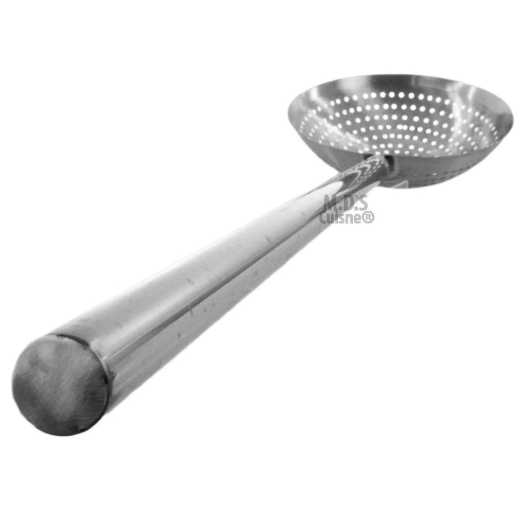 Stir Fry Skimmer Strainer 25" Stainless Steel Spider Ladle for Deep Frying Carnitas Chicken Shrimp - Long Handle Kitchen Tool