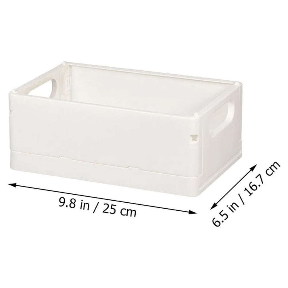 2pcs Household Storage Box Storage Organizer Box Foldable Box Plastic Desktop Makeup Storage Case