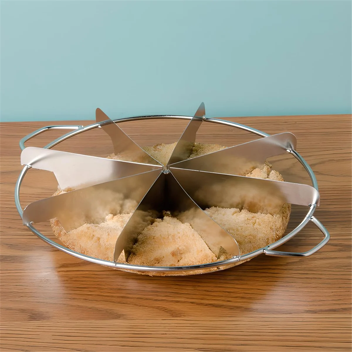 Stainless Steel Pie Cutter Circle Pie Cutting Tool Baking Accessories for Equal Slices