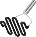 Non-Scratch Silicone Potato Masher Kitchen Tool Potatoes Masher Potato Masher Stainless Steel Wrapped In Premium Silicone Potato Smasher Black