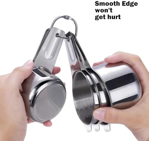 Measuring Cups 7PCS Stainless Steel Measuring Cups with a Storage Bag for Cooking &amp; Baking Dishwasher Safe