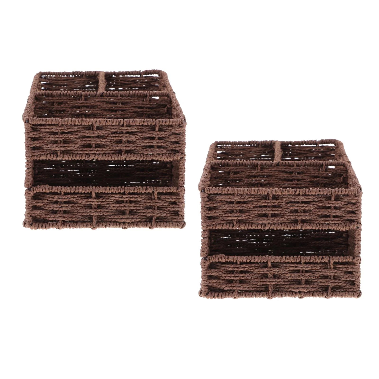 2pcs Desktop Storage Container Home Office Storage Box Sundries Small Items Organizer