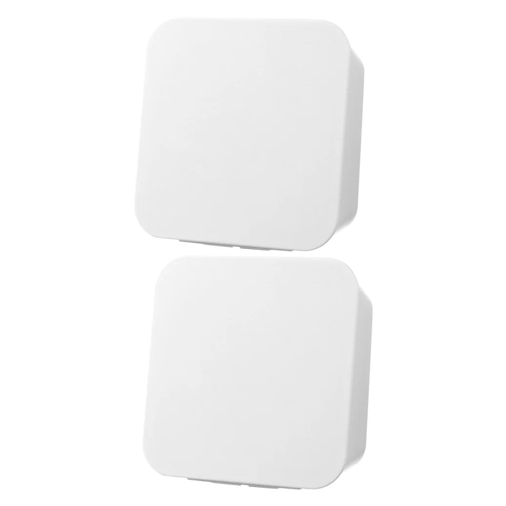2 Pcs Wall-mounted Boxes Small Apartment Storage Box 14x5.5x14cm White