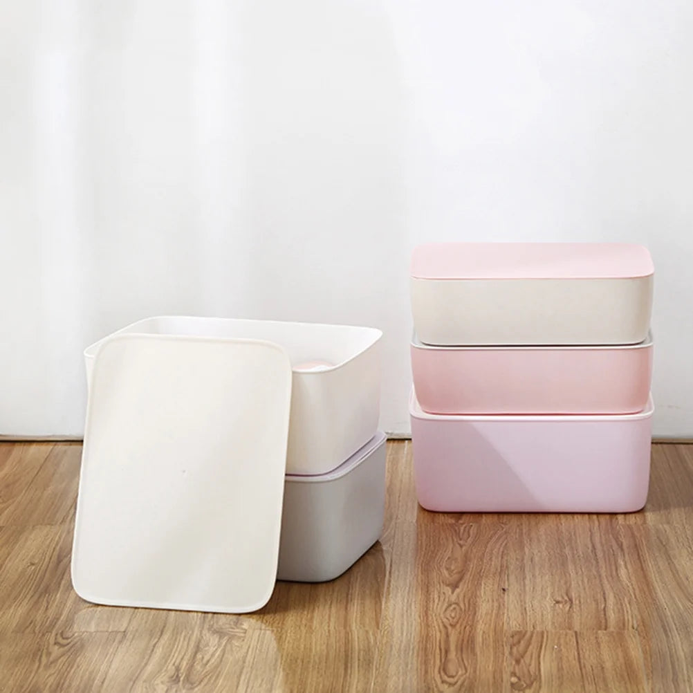 3pcs Underwear Storage Box Plastic Storage Basket Stackable Storage Container with 15-Compartment Divider for Bra Panties Socks(White)