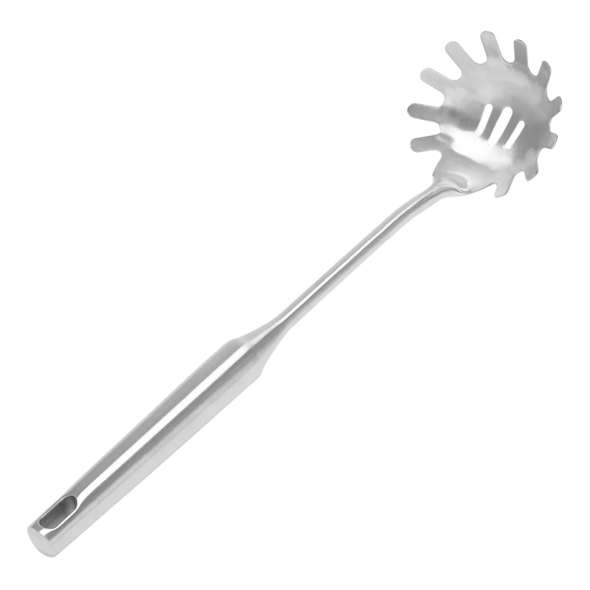 4 Pieces Stainless Steel Spaghetti Server Set Stainless Steel Spaghetti Pasta Tong Pasta Spoon Server Fork,2 x clip 2 x spoon,Silver