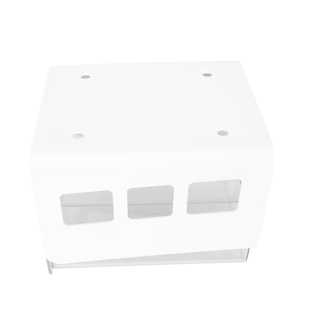 Double Storage Box Desktop Boxes Bins Table Shelf Office White