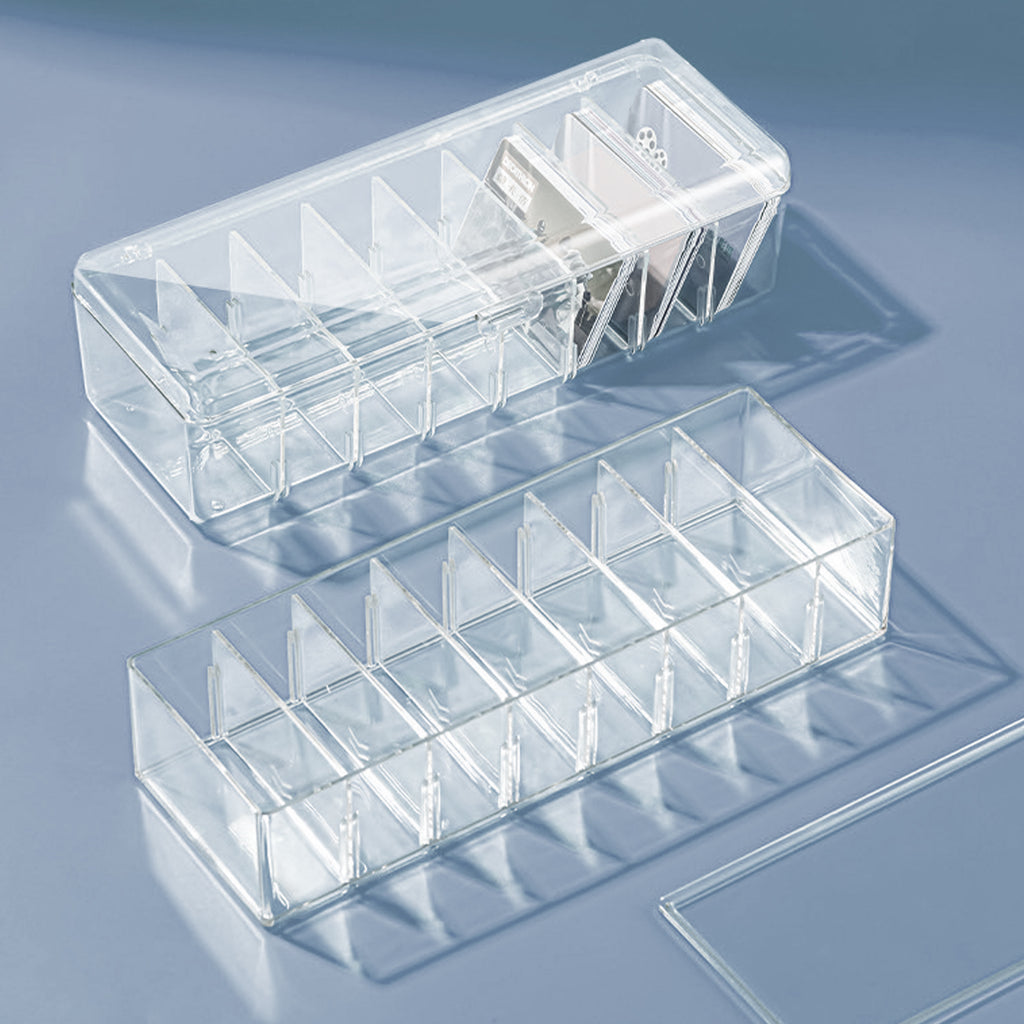 Card Game Business Cards Card Storage Box Travel 26X10X7.5CM Transparent