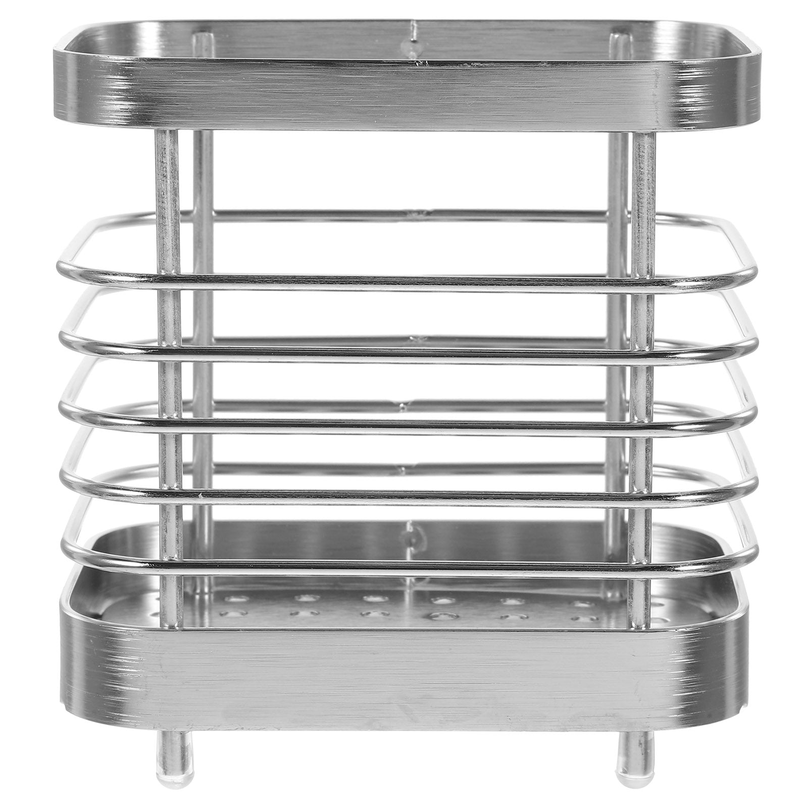 unbranded 2pcs Stainless Steel Cutlery Holder Kitchen Worktop Spoon Stand Space-saving Kitchen Utensil Holder