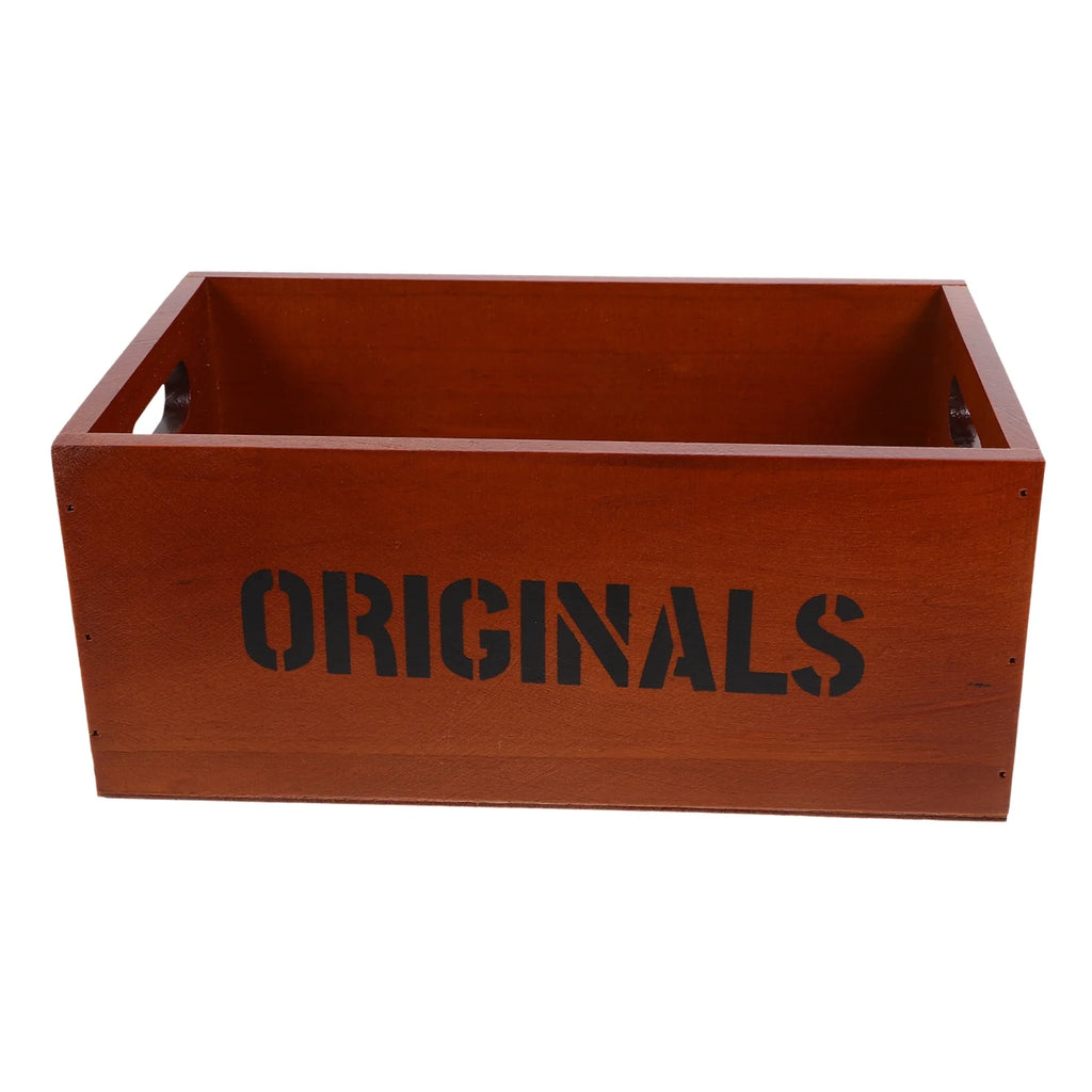 Monitor Stand Cube Storage Wooden Storage Box Office 26.00X16.00X11.00CM Brown