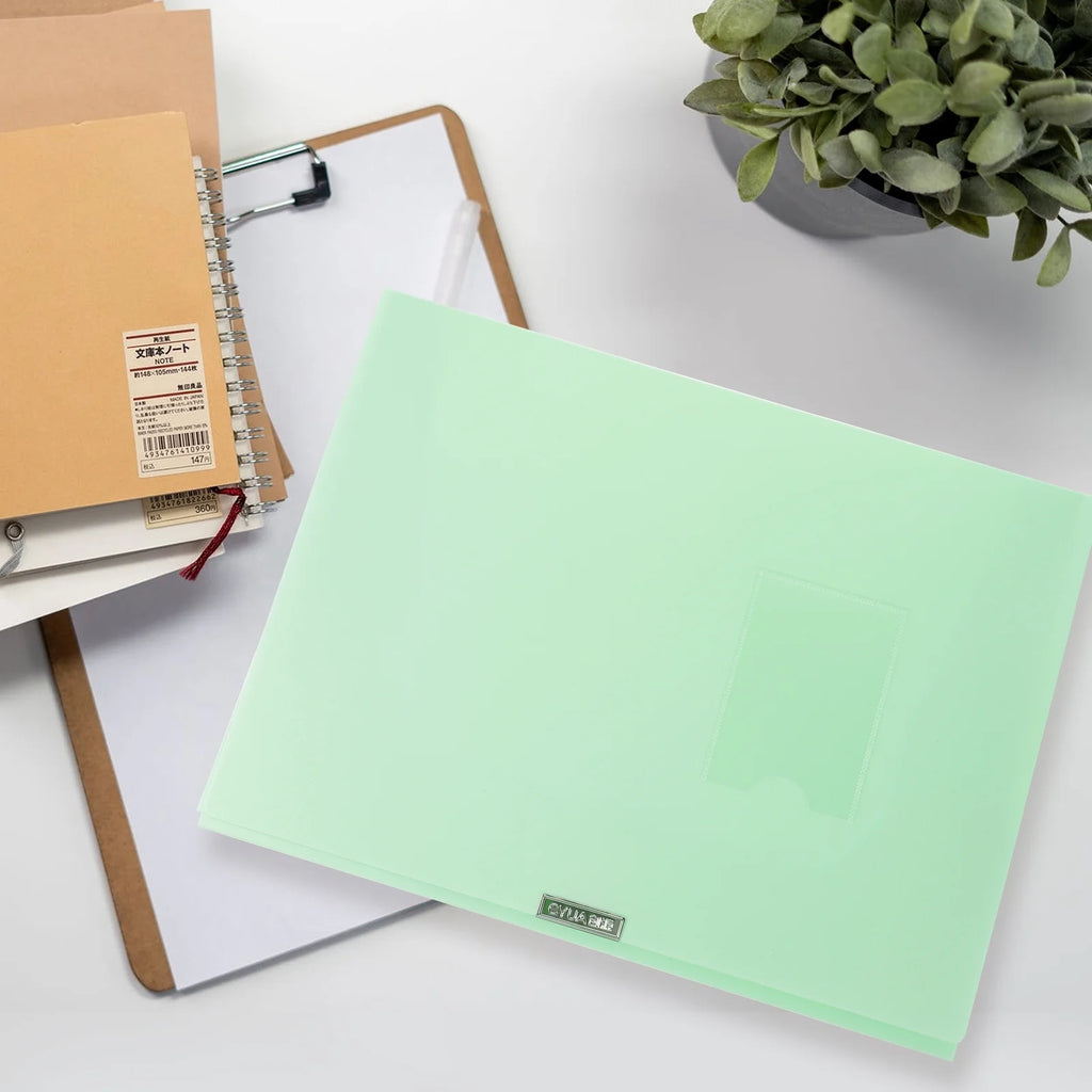 A4 File Box Photo Storage Boxes Organizer Folder Office Light Green