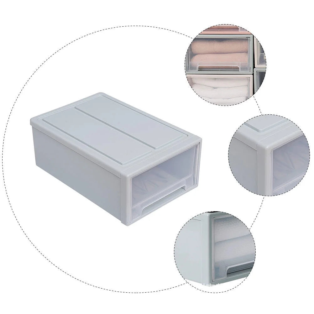 3pcs Drawer Clothes Storage Box Closet Storage Organizer Holder Box for Children Kids RoomNursery Playroom Blue
