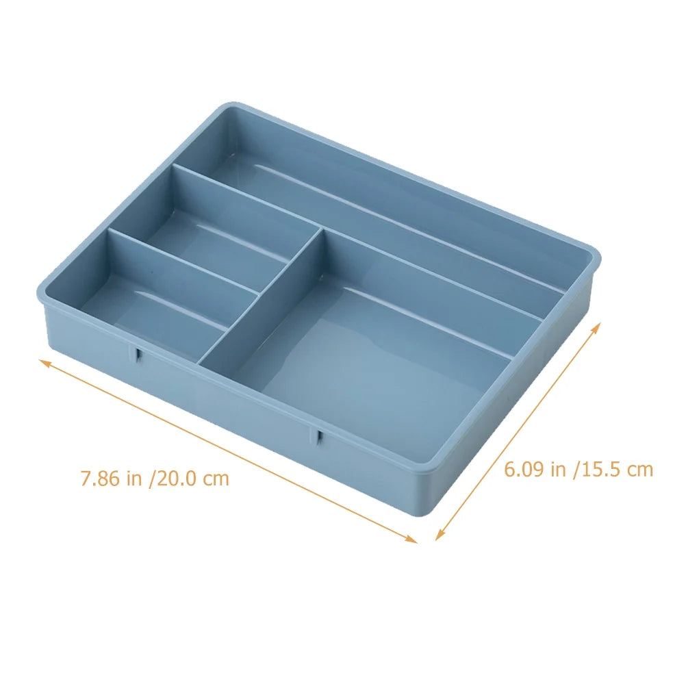 4 Pcs Office Storage Bins Drawers Four Grid Box Four-grid Compartment Case