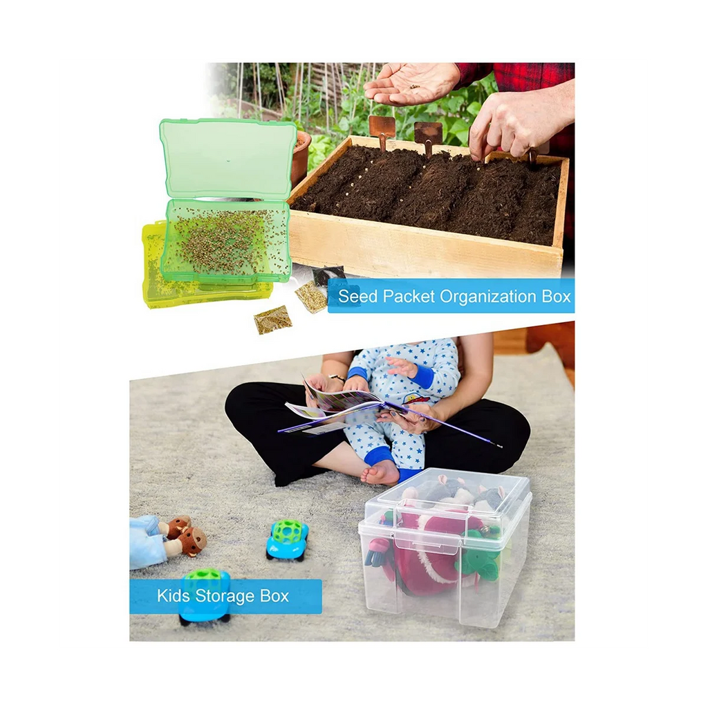 5X7 Inch Photo Storage Box Organizer Picture Containers Multicolor Plastic Craft Keeper Case