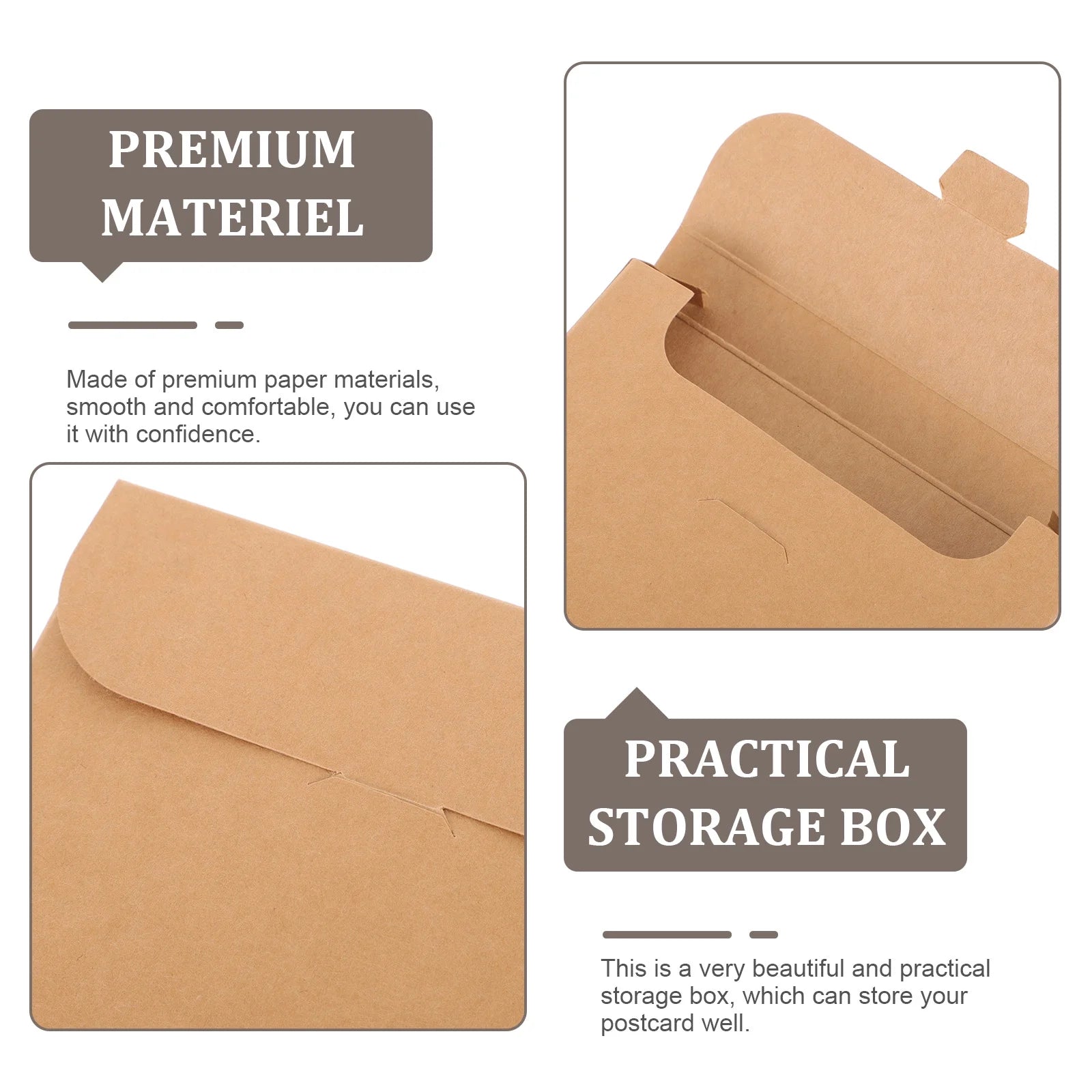 20 Boxes Storage Bins Postcard Organizer Packaging