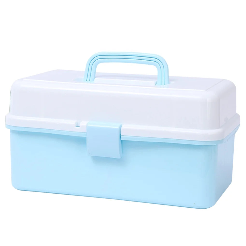 Organizer Boxes Art Tools Storage Container Blue Child