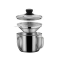 Stainless Steel Fat Separator 1L/4 Cup Gravy Grease with Strainer and Glass Lid Soup Oil Cup