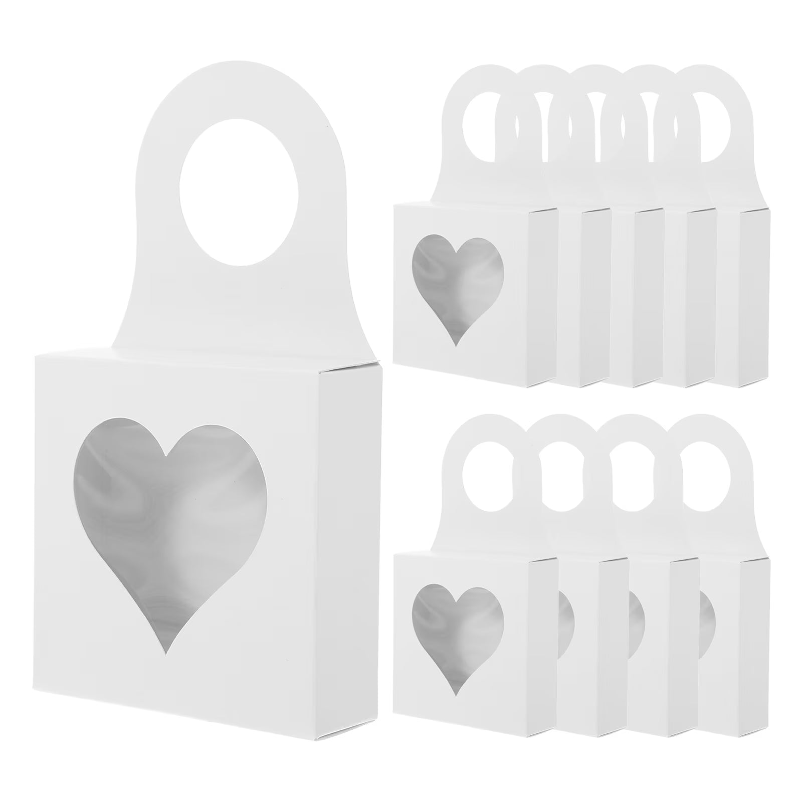 25 Pcs Storage Boxes with Lids Red Wine Bottle Hook Box 9.00X9.00X3.00CM White