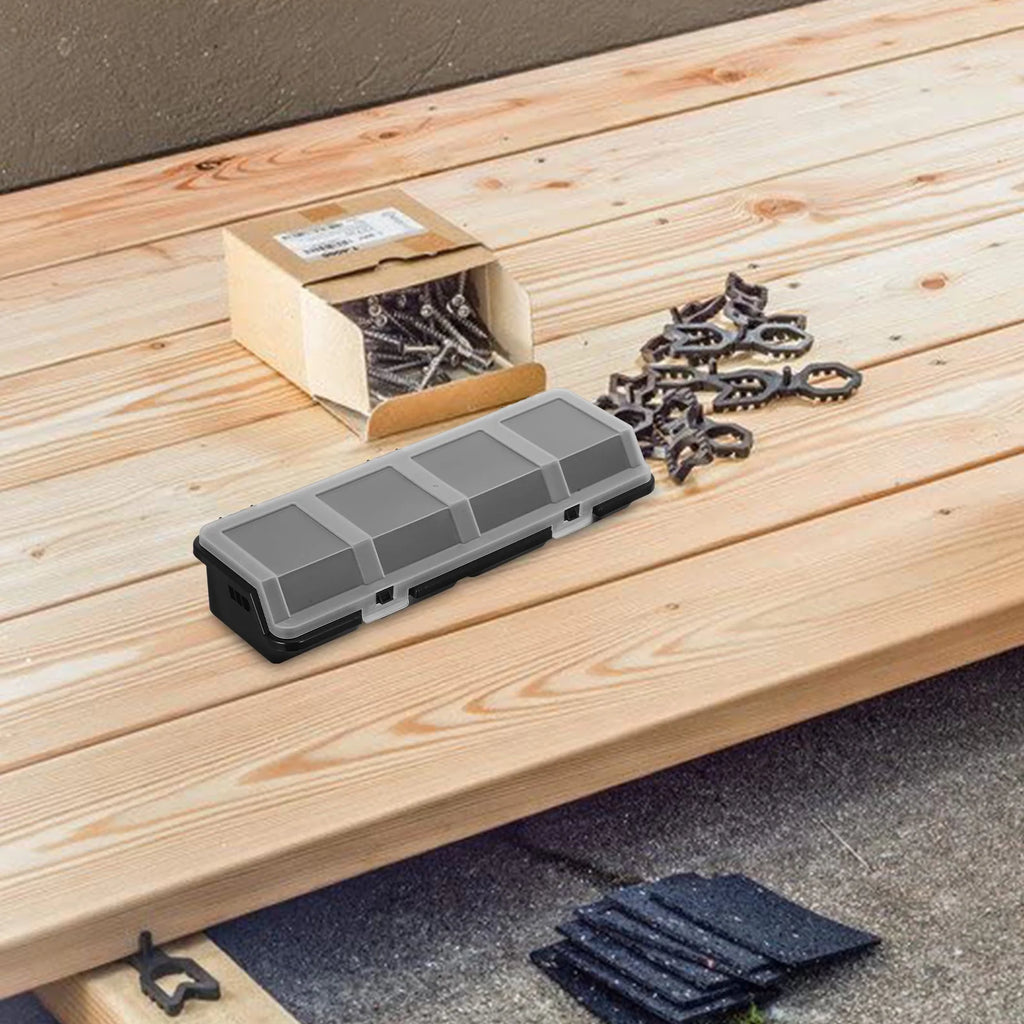 2 Pcs Screw Parts Box Storage Small Organizer Large Organizers and Bins Crate Black