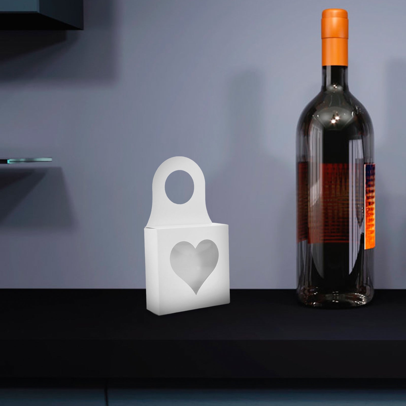 25 Pcs Storage Boxes with Lids Red Wine Bottle Hook Box 9.00X9.00X3.00CM White